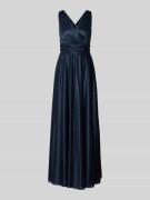 Christian Berg Cocktail Abendkleid mit Taillenpasse in Marine Melange,...