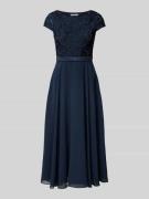 Christian Berg Cocktail Cocktailkleid mit Ziersteinbesatz in Dunkelbla...