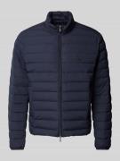 Emporio Armani Steppjacke mit Label-Patch in Marine, Größe 56