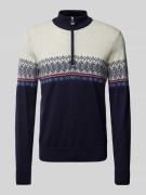 Dale of Norway Wollpullover mit Troyer-Kragen in Marine, Größe L