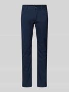 Christian Berg Men Straight Leg Chino mit Strukturmuster in Marine, Gr...