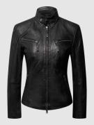 Cabrini Lederjacke aus Lammnappa in Black, Größe 36