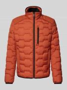 Tom Tailor Regular Fit Steppjacke mit Stehkragen in Orange, Größe L