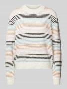 Tom Tailor Denim Regular Fit Strickpullover mit Streifen-Muster in Hel...