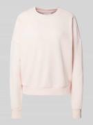 Review Sweatshirt mit gerippten Abschlüssen in Rose, Größe L