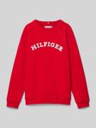 Tommy Hilfiger Teens Sweatshirt mit Label-Stitching in Rot, Größe 164
