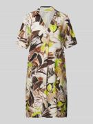 Heartkiss Knielanges Kleid mit V-Ausschnitt in Beige, Größe XL