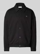 Calvin Klein Jeans Sweatjacke mit Label-Patch in Black, Größe XXL