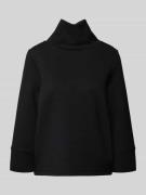 comma Sweatshirt mit Stehkragen in Black, Größe 34