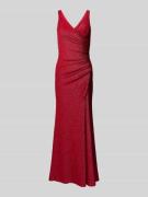 Mascara Abendkleid in Wickel-Optik in Hellrot, Größe 38
