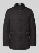 Christian Berg Men Steppjacke mit Pattentaschen in Black, Größe 3XL