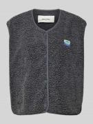 American Vintage Weste mit Label-Patch Modell 'HOKTOWN' in Anthrazit M...