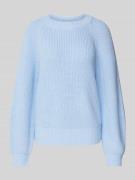 s.Oliver RED LABEL Comfort Fit Strickpullover mit Raglanärmeln in Bleu...
