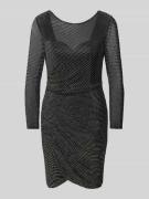 Hey Kyla Knielanges Cocktailkleid mit Strasssteinbesatz in Silber, Grö...