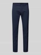 BOSS Orange Slim Fit Chino mit Gürtelschlaufen in Marine, Größe 38/34