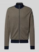 bugatti Sweatjacke mit Reißverschluss in Taupe, Größe XL