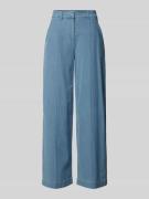 ICHI Wide Leg Jeans mit Ziernähten Modell 'KATE' in Blau, Größe L