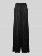 Marc Cain Wide Fit Stoffhose mit gelegten Falten in BLACK, Größe 40