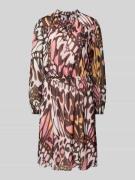 Marc Cain Knielanges Kleid mit Schlüsselloch-Ausschnitt in Pink, Größe...