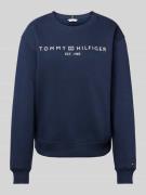 Tommy Hilfiger Sweatshirt aus Baumwoll-Mix in Marine, Größe L