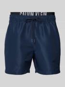 Calvin Klein Underwear Badehose mit Label-Print in Marine, Größe L