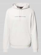 Tommy Hilfiger Hoodie mit Label-Print in Hellgrau, Größe XL