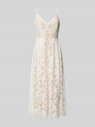 Jake*s Cocktail Cocktailkleid mit Ausbrenner-Effekt in Ecru, Größe 32