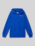 CHAMPION Hoodie mit Label-Stitching in Royal, Größe 140