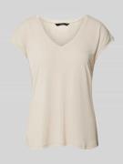 Vero Moda Comfort Fit T-Shirt mit Modal-Anteil Modell 'FILLI' in Taupe...