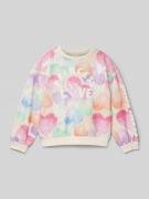 s.Oliver RED LABEL Oversize Sweatshirt mit Allover-Print in Sand, Größ...