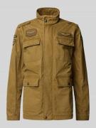 PME Legend Jacke mit Pattentaschen Modell 'CARGOYET' in Oliv, Größe L