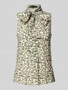 Windsor Blusentop aus Lyocell-Leinen-Mix in Oliv, Größe 38