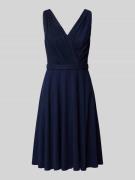 TROYDEN COLLECTION Cocktailkleid mit V-Ausschnitt in Dunkelblau, Größe...