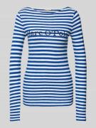 Marc O'Polo Slim Fit Langarmshirt aus reiner Baumwolle mit großem Labe...