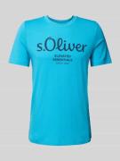 s.Oliver RED LABEL Regular Fit T-Shirt aus reiner Baumwolle mit großem...