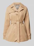 s.Oliver RED LABEL Kurzer Trenchcoat mit Bindegürtel in Beige, Größe 3...