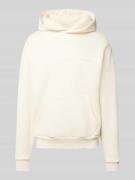 REVIEW Loose Fit Hoodie aus Baumwoll-Mix mit Kapuze in Ecru, Größe L