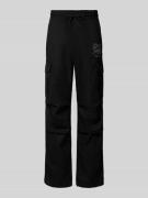HUGO Relaxed Fit Cargohose mit elastischem Bund Modell 'Garlo' in Blac...