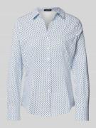 More & More Regular Fit Bluse mit Reverskragen in Bleu, Größe 36