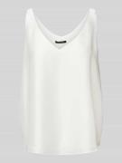 Swing Blusentop mit V-Ausschnitt in Offwhite, Größe 46