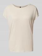 Vero Moda Comfort Fit T-Shirt mit Effekt Garn Modell 'LAVA' in Beige, ...