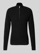 Matinique Strickpullover mit Troyer-Kragen Modell 'lagoon' in Metallic...