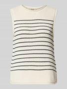 MOS MOSH Stricktop mit Rundhalsausschnitt Modell 'AUBIN' in Ecru, Größ...