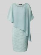 Swing Knielanges Cocktailkleid im Double-Layer-Look in Hellgruen, Größ...
