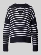 JOOP! Strickpullover mit V-Ausschnitt in Marine, Größe 34