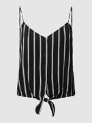 Review Crop Top mit Schleifen-Detail in Black, Größe S