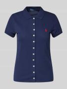 Polo Ralph Lauren Poloshirt mit Label-Stitching in Marine, Größe XS