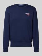 Polo Sport Sweatshirt mit Label-Stitching in Dunkelblau, Größe S