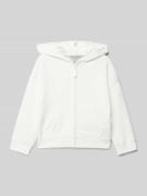 Mango Sweatjacke mit Eingrifftaschen Modell 'dina' in Ecru, Größe 116