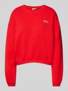 American Vintage Sweatshirt mit Label-Print Modell 'IZUBIRD' in Rot, G...